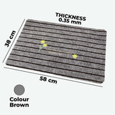 Kuber Industries Floor |Stylish Door Mat|Durable & Easy to Maintain|Multi-Utility Floor for Living Room,Bedroom,Bathroom,Kitchen,Entrances|38 x 58 cm|Brown, Pack of 10